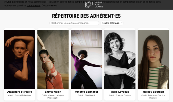 Aperçu page communauté